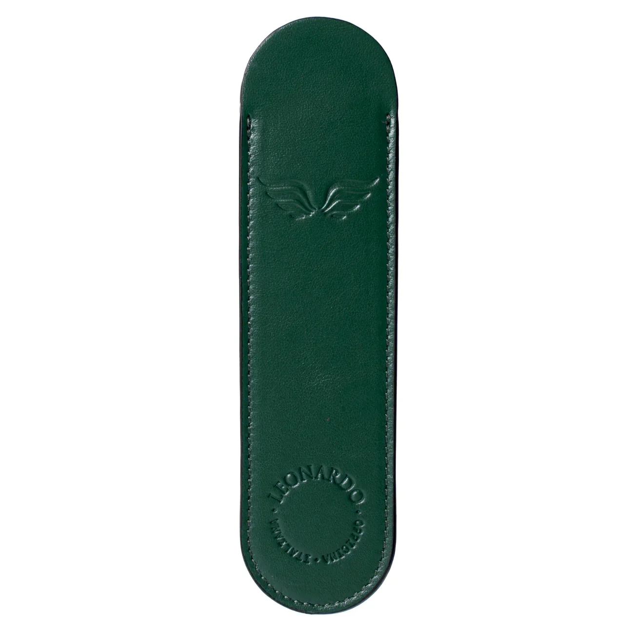 Leonardo Officina Italiana Leather Pen Sleeve - Green
