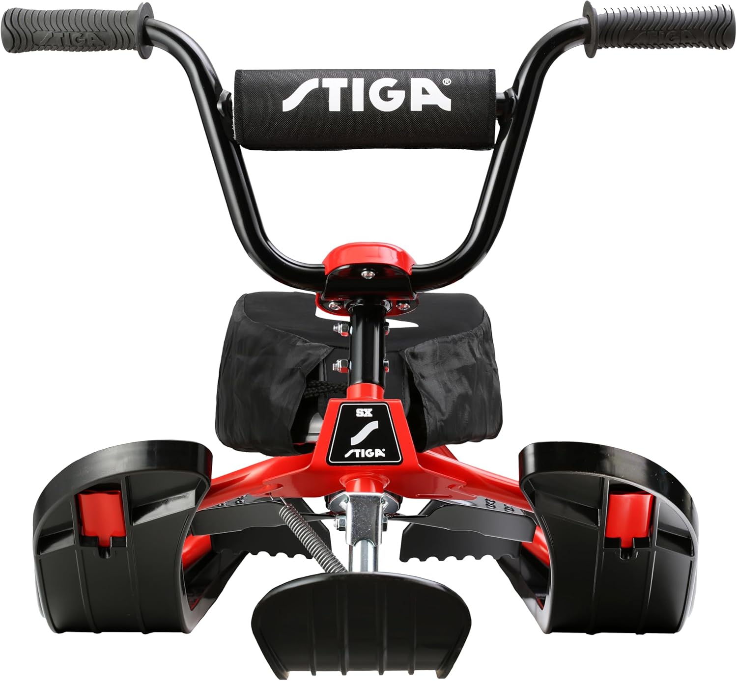 STIGA Snowracer Curve SX – Robuster Schlitten mit BMX-Lenker, Stahlrahmen, Bremse und Zugseilwinde – Lenkschlitten für Kinder ab 7 Jahren und Erwachsene, Max. 90 kg