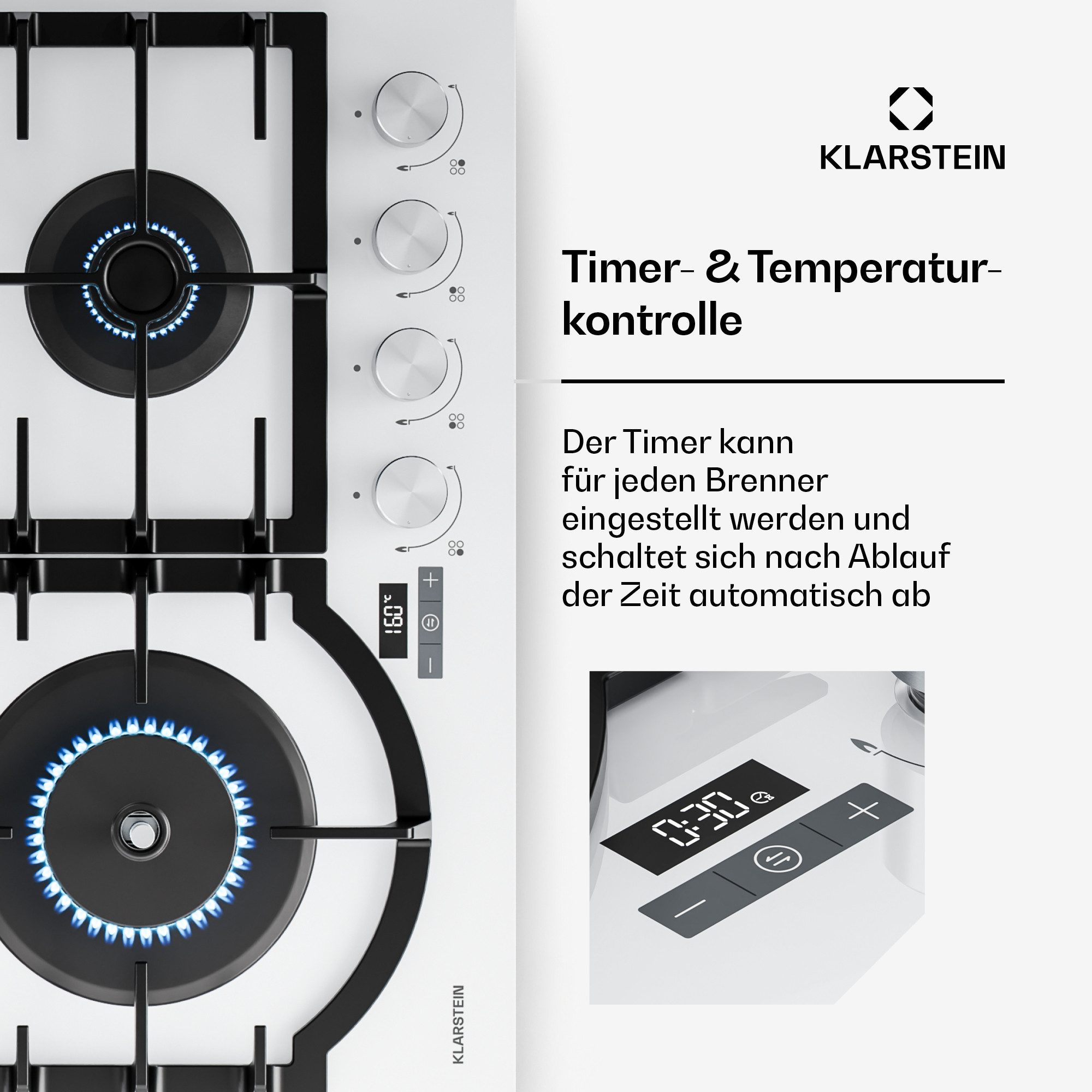 Gas-Kochfeld Ignito Timer