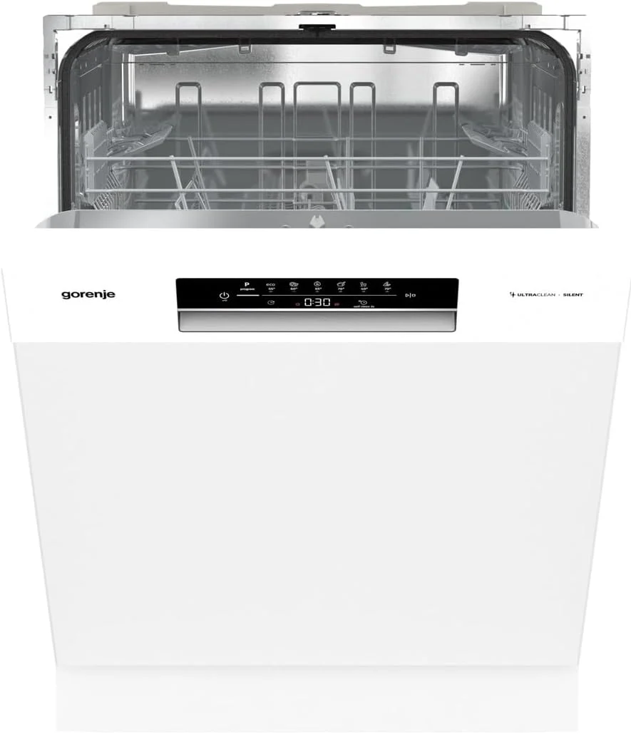 Gorenje GU642E90W Geschirrspüler/Unterbaugerät/Made in EU/60 breite/13 Maßgedecke/3 Körbe/8 Programm/Total AquaStop/MultiClack/Verstellbare