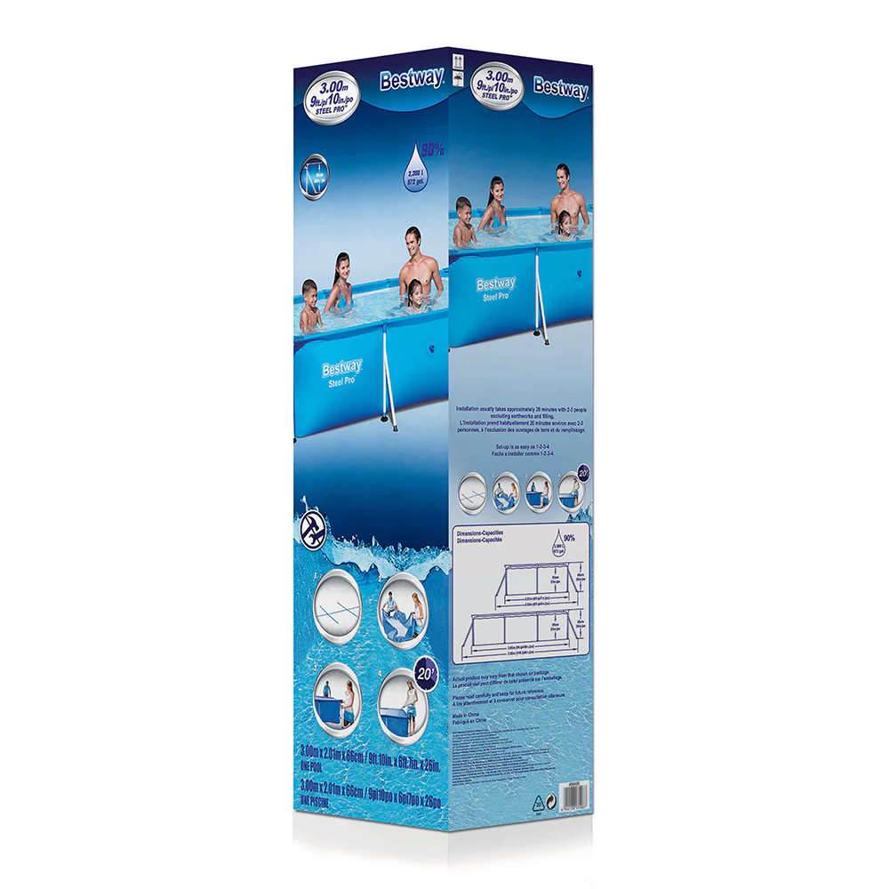 UV-beständiger Stahlrahmen-Pool 3300L - Bestway