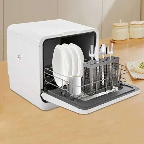 120V Countertop Dishwasher Portable Dishwasher 360 Degree Auto Spray Type Comfee Countertop Dishwasher 785W Air-Cooled Drying Portable 3-in-1 Countertop Dishwasher Mini Washing Mac