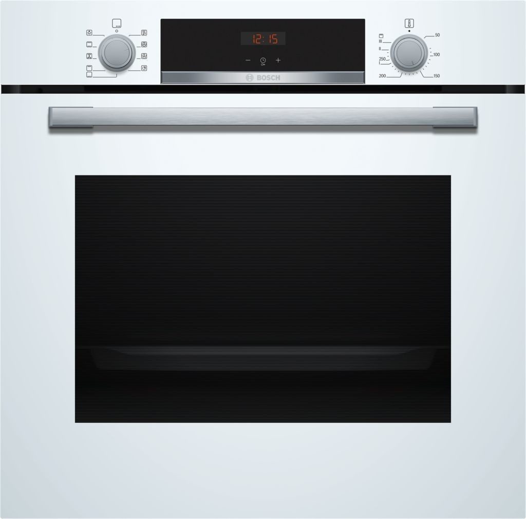 Backofen-Set weiß EcoClean + Induktionskochfeld HomeConnect PowerBoost autark 60cm