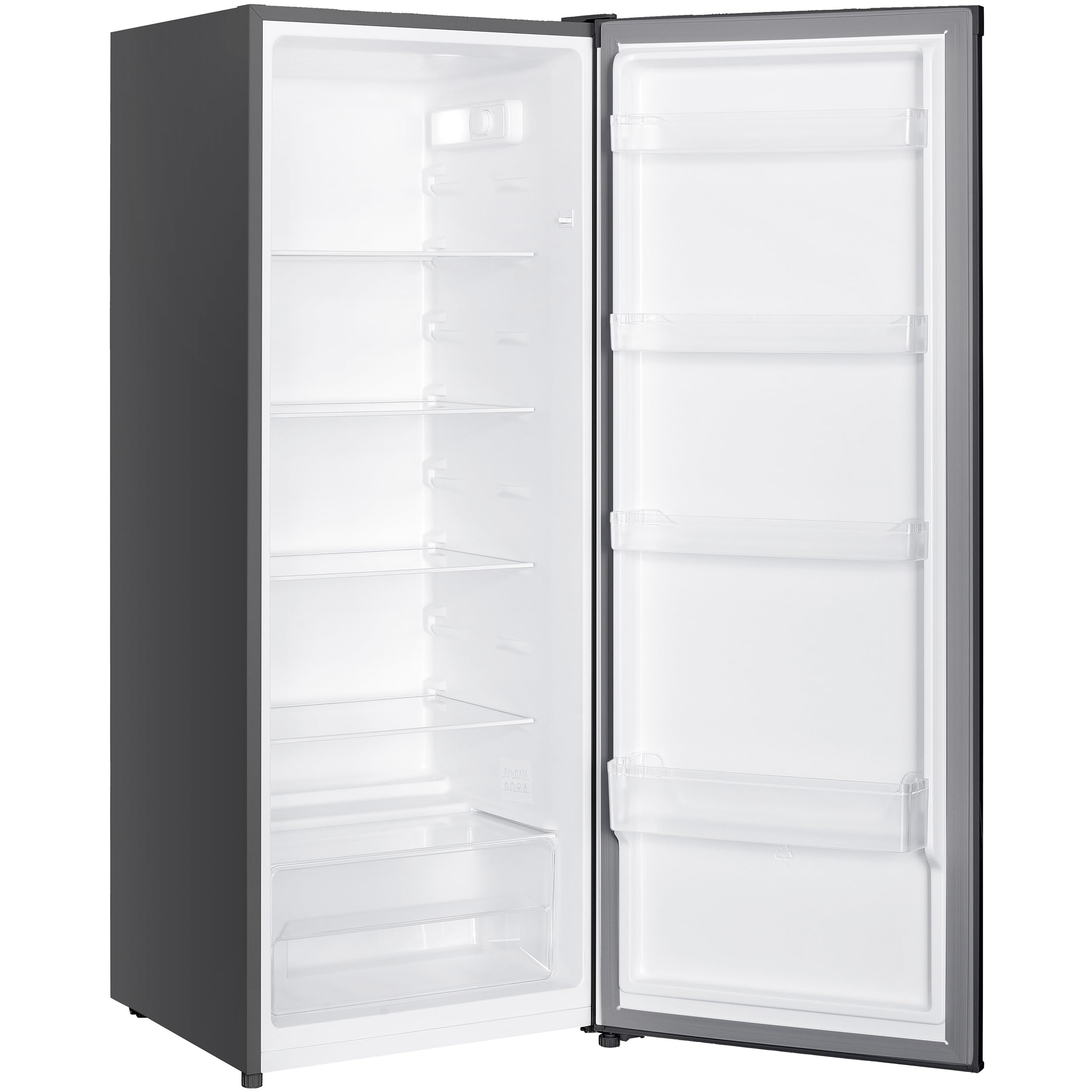 Kühlschrank ohne Gefrierfach 242 Liter, homeX CS2422E-S freistehend in Silber mit automatischer Abtauung und 5 verstellbaren Glasablagen