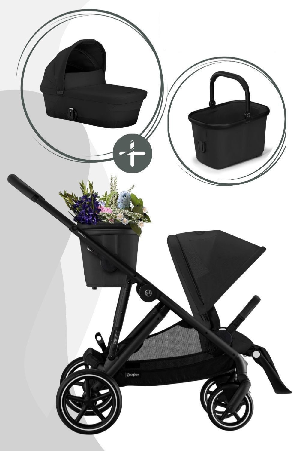 Kombi-Kinderwagen Gazelle S Kinderwagen inklusive Cot S Babywanne