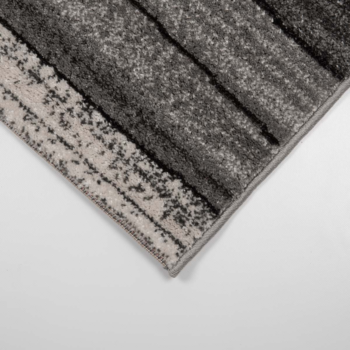 HOMCOM Teppich Kurzflor Grau 150 x 80 x 0,6 cm