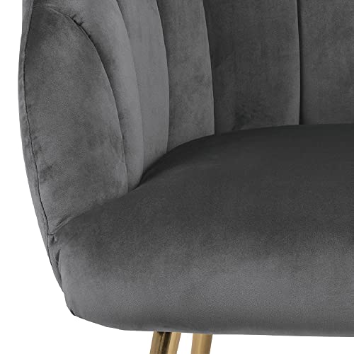 AC Design Furniture Denise Sedia Da Riposo, A: 81 x L: 71 x P: 71 cm, Grigio Scuro, Tessuto/Cromata, 1 pz : Amazon.it: Casa e cucina