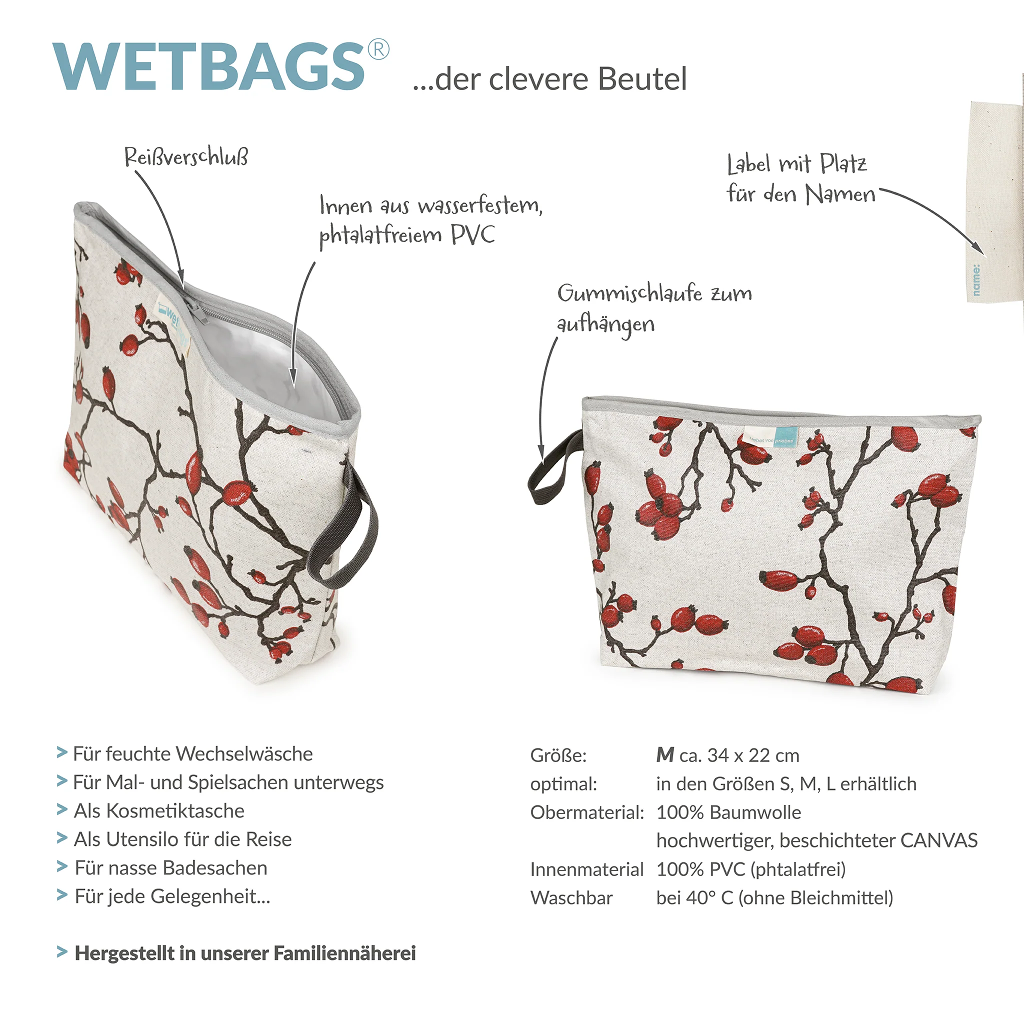 WETBAGS die klassische Nasstasche