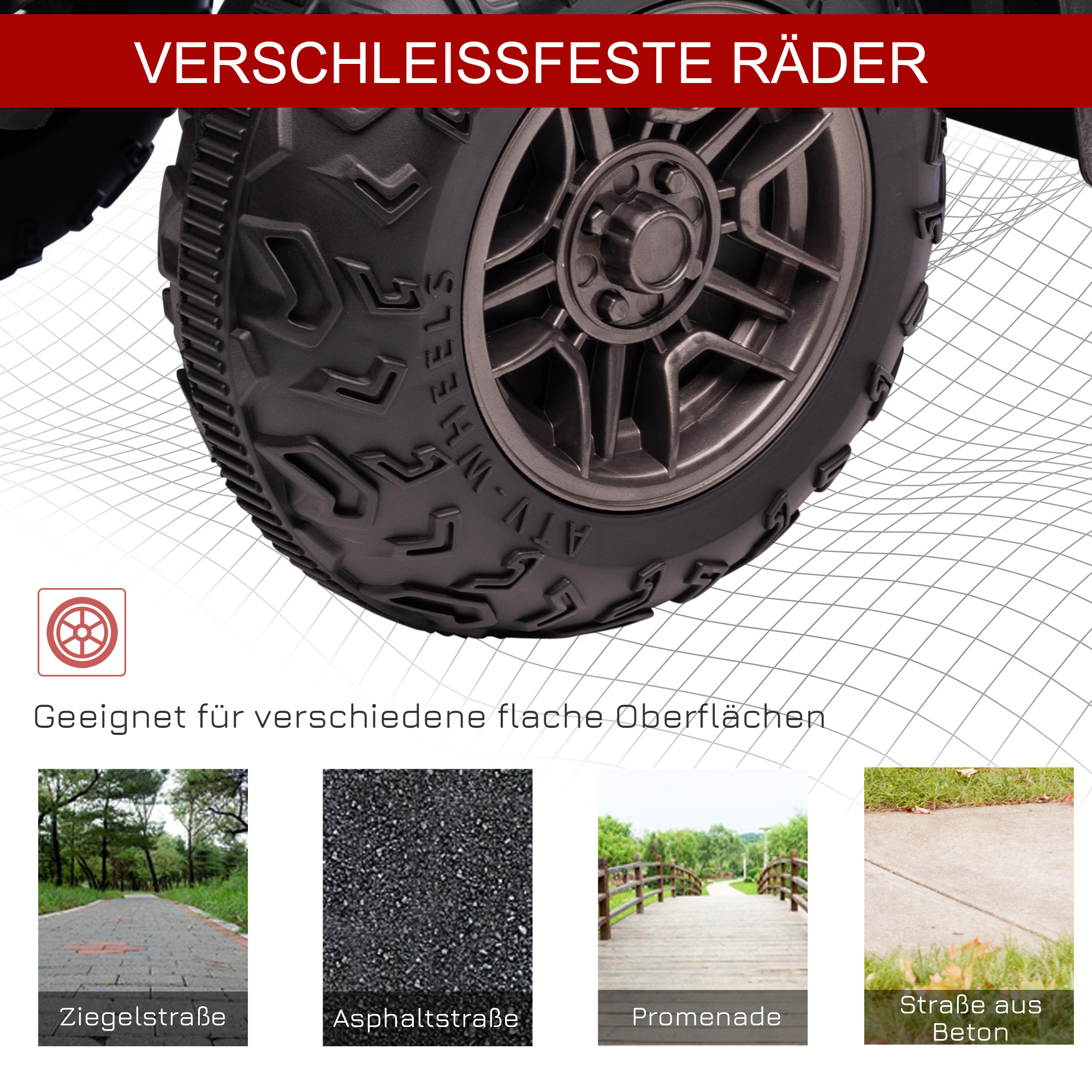 elektrische kinderquad, elektrische auto, elektrische quad, kindervoertuig, rood
