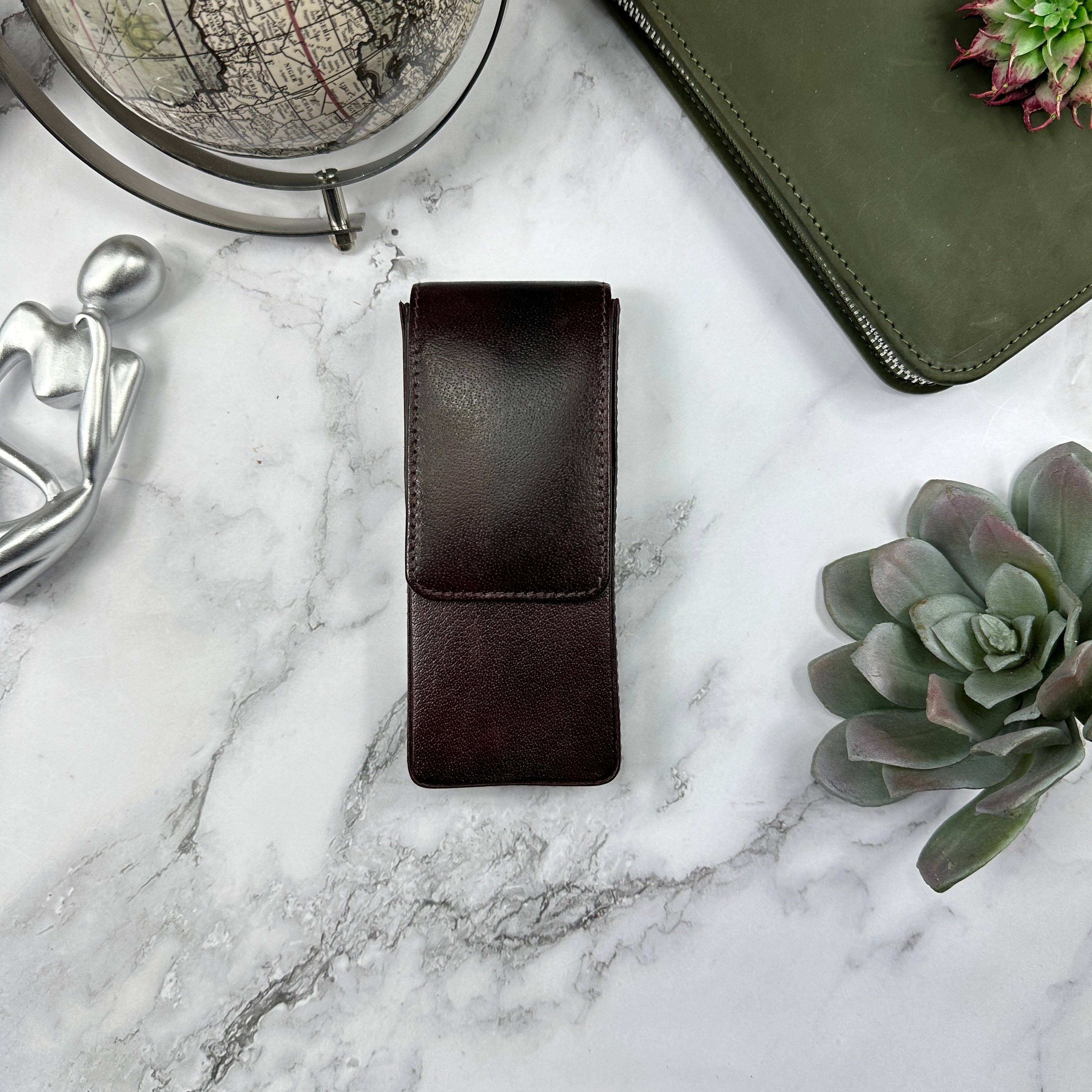 Girologio - Leather 3 Pen Magnetic Pen Case