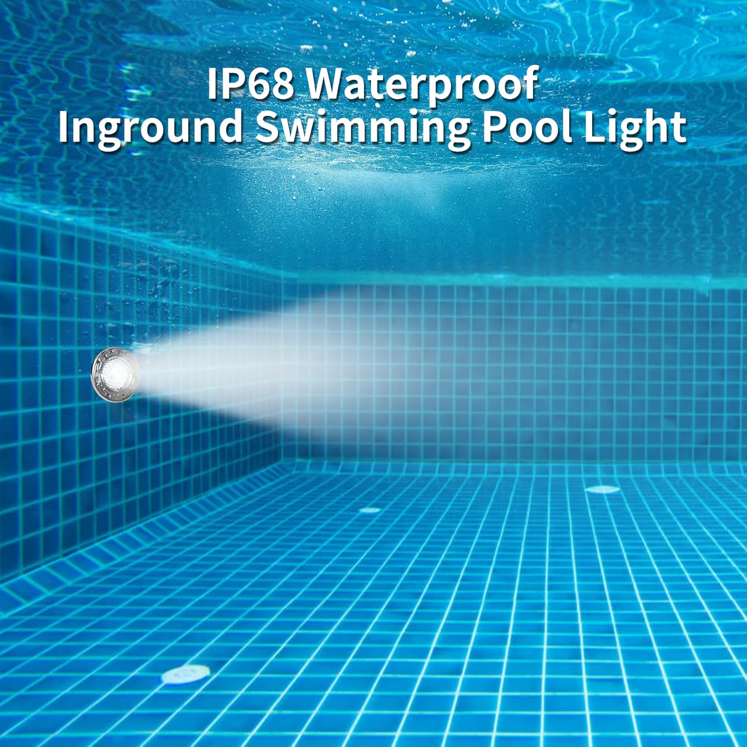 15,2 cm LED-Pool-Lichter für Innenpool, Unterwasser-Schwimmbad-Lichter, geeignet für die meisten 15,2 cm nassen Nischen, AC120 V Spa-Licht für Schwimmbad und Spa, IP68 wasserdicht, weiß