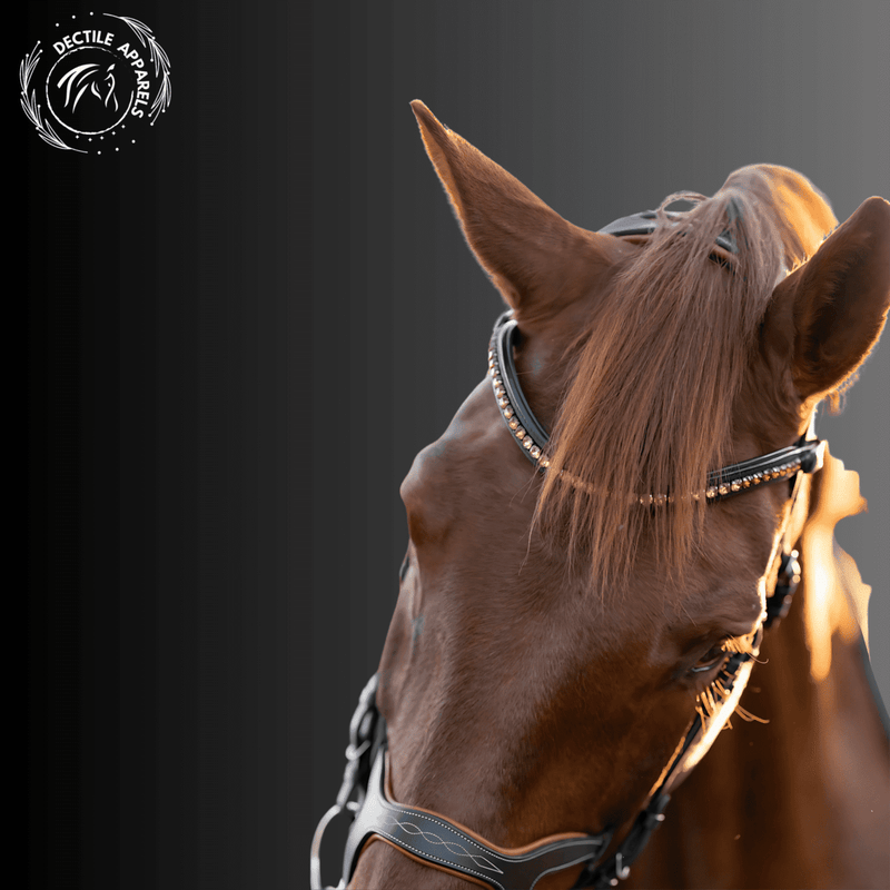 Black with Orange Piping Triomphe Bridle