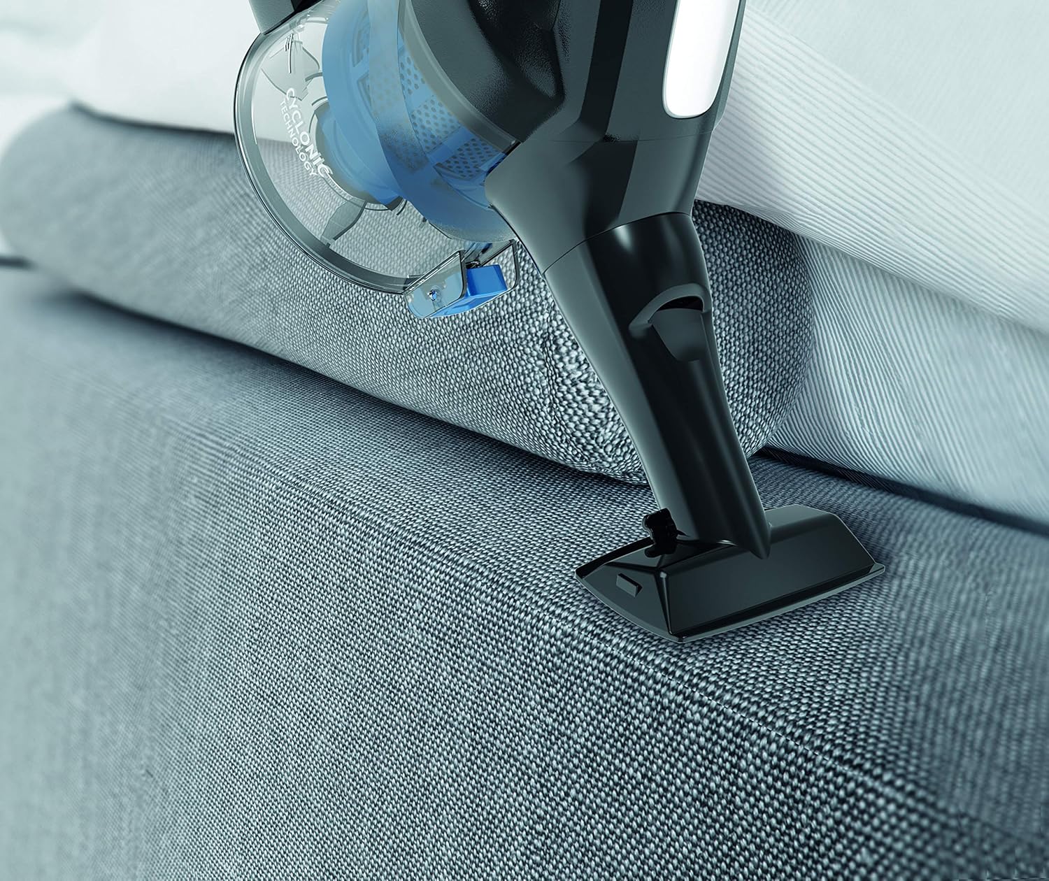 Hoover H-Free 200 HF222UPT Scopa Elettrica Ricaricabile senza Fili, Tecnologia Ciclonica, Multifunzione, Spazzola per Peli Animali, Batteria 22V, Potenza 220 W, Autonomia 40 Min, Leggera, Nero/Blu