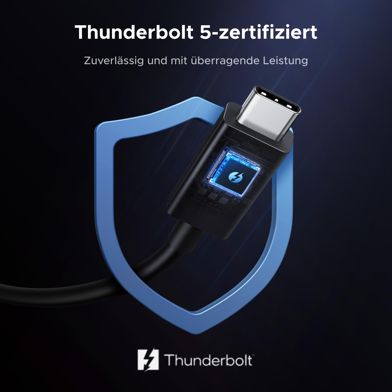 80Gbps M.2 NVMe SSD Gehäuse mit USB-C, kompatibel mit Thunderbolt 5/4 und USB4, bis zu 7000 MB/s
