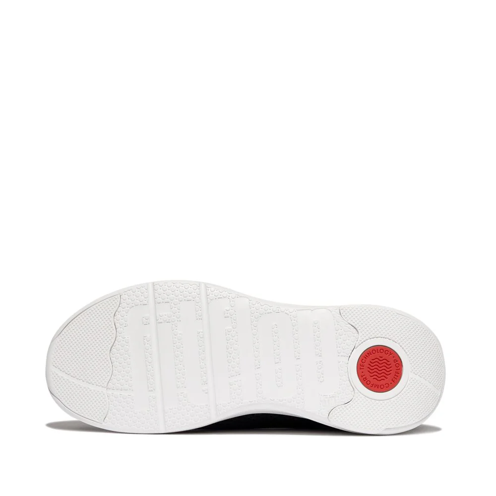 FitFlop Super-Q Sneaker Black Knit Slip-On Laced
