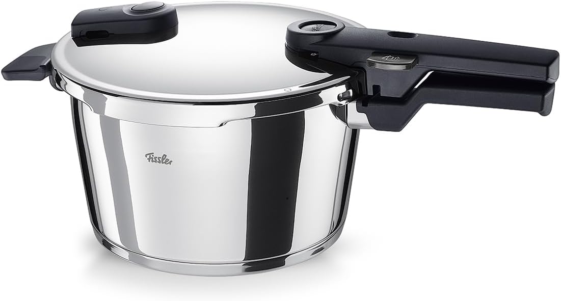 Fissler Vitaquick/Schnellkochtopf (4,5 L, Ø 22 cm) Edelstahl-Dampfkochtopf, 2-Garstufen, Made in Germany - Induktion