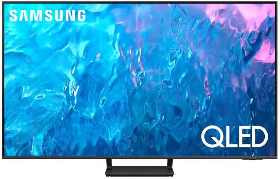 Samsung TV QE55Q70CATXZT QLED 4K, Smart TV 55' Processore Quantum 4K, Dual LED, OTS Lite, AirSlim Design, Integrato con Bixby e Alexa compatibile con Google Assistant, Titan Gray 2023