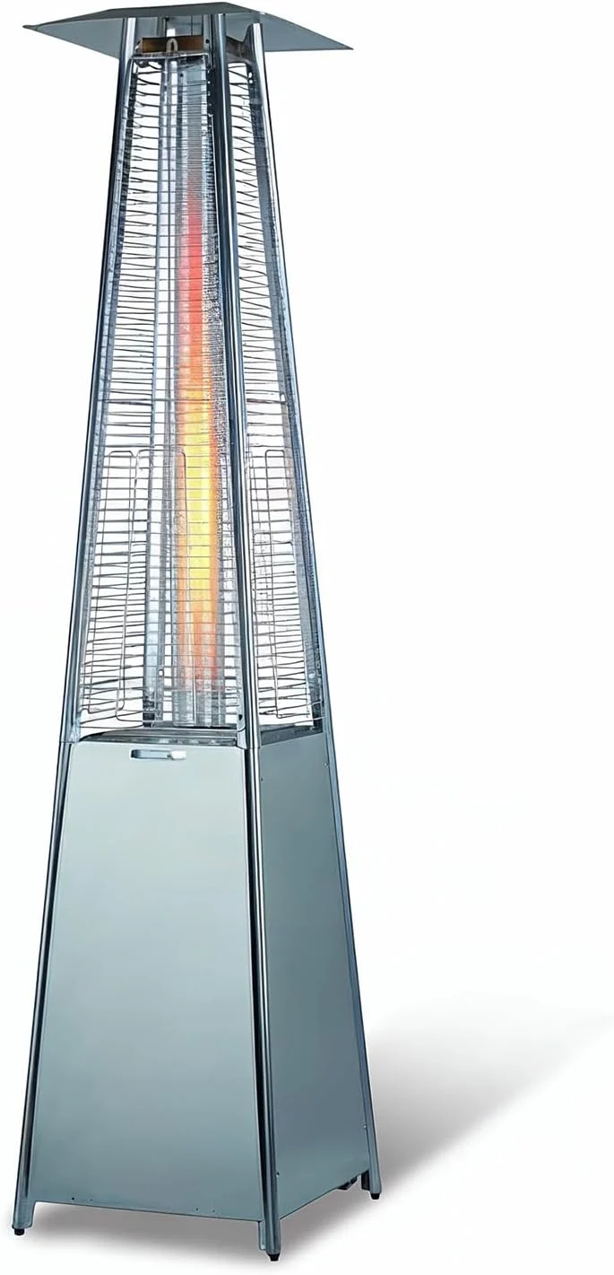 ACTIVA Heizstrahler, Silber, Terrasse Pyramide Cheops I I inkl. Duran Schott