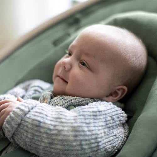 Maxi Cosi Cassia Sdraietta Neonati Elettrica per Bambini, 0 6 mesi, max 9 kg, Altalena Neonato Girevole 360°, Reclinabile, Rilevamento Automatico Movimento, 5 Velocità, 12 Melodie, Beyond Grey : Prima infanzia