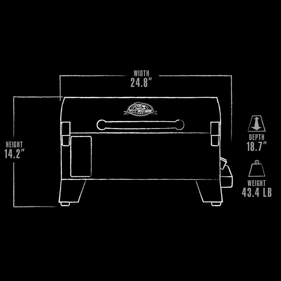 Pit Boss PB150PPG Table Top Wood Pellet Grill  Black - 11091