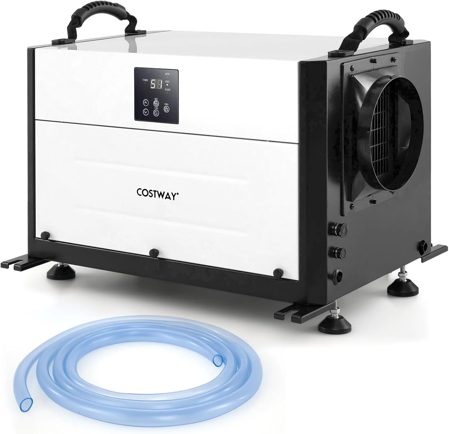 COSTWAY Luftentfeuchter mit 3 Modi & 24H Timer, Bautrockner hängend & freistehend 2in1, Lager (Weiß,27-73 L/Tag)