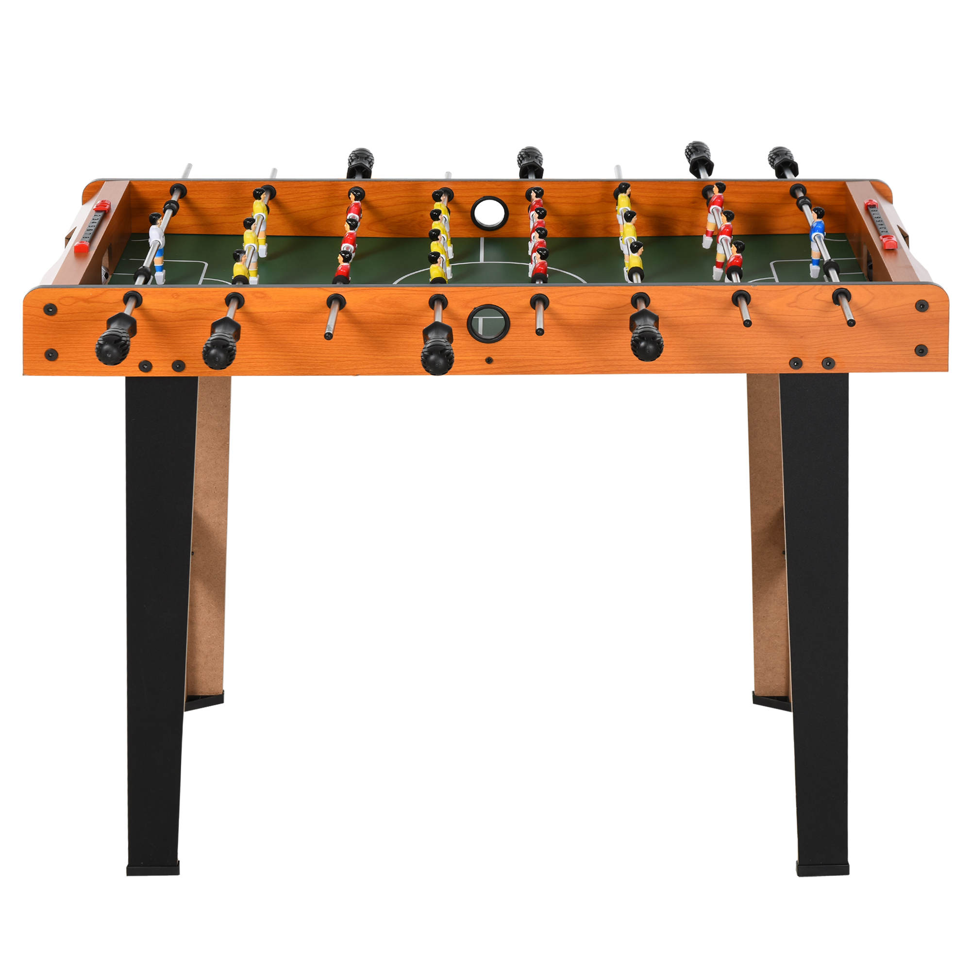 HOMCOM Tischkicker aus Holz mit 22 Spielern in einer 3:4:3 Formation, 2 Bälle und 2 Punktezähler inklusive 84,5x40x61,2cm