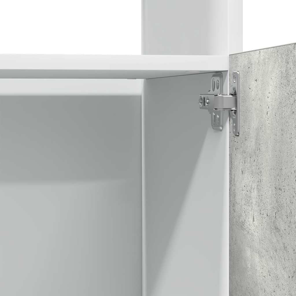 vidaXL Mobile per Microonde “Lyon” Grigio Cemento 60x57x207 cm