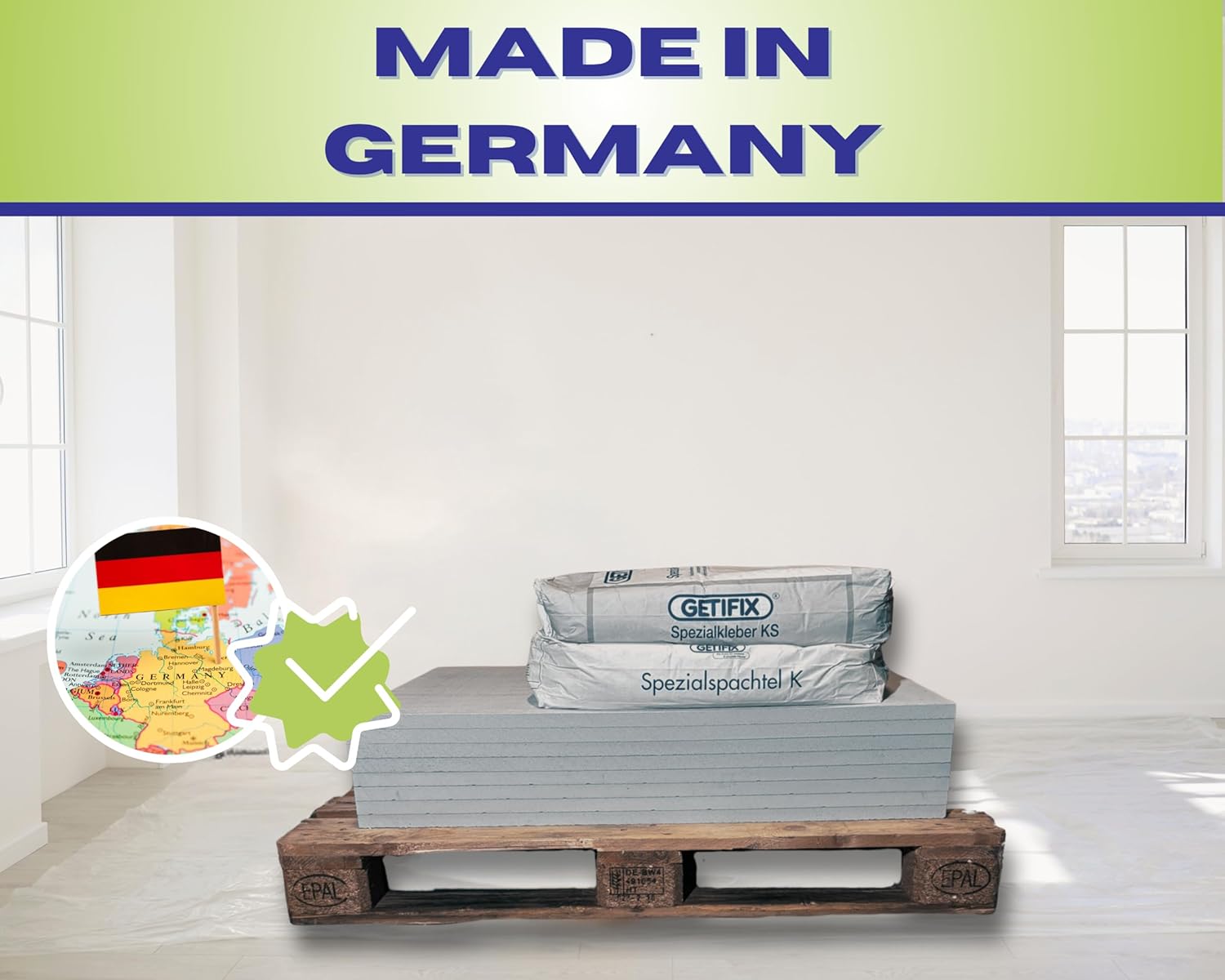 Klimaplatten-Set Grundiert 30 mm für 35 m² - Kalziumsilikatplatten - DIY - Feuchtigkeitsregulierung