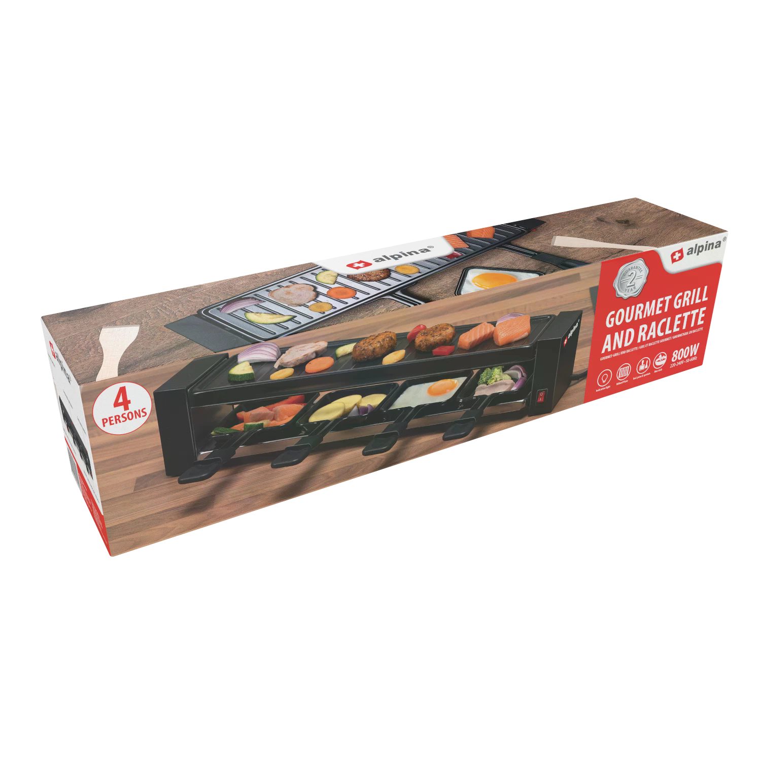 Raclette Grill und Raclette Set 800W