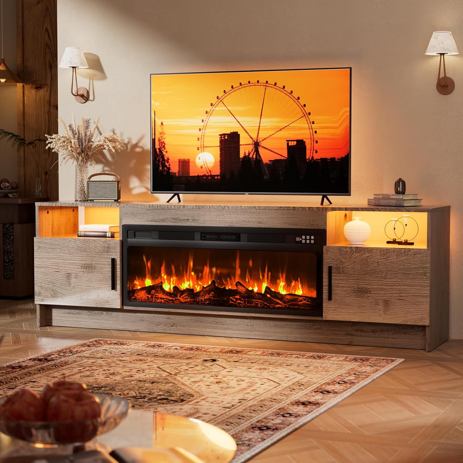 Fireplace TV Stand with 36