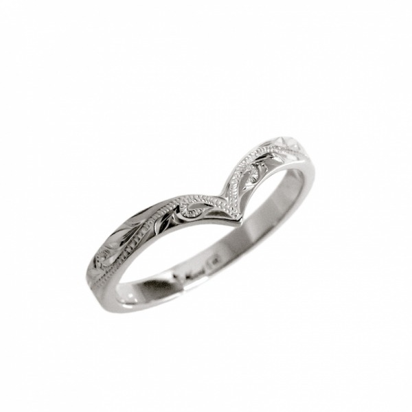 Hawaiian Jewelry / K14YG / Whale Tail Ring (3mm)