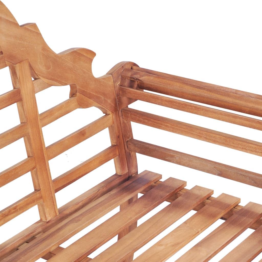 vidaXL Garden Bench 127 x 58.5 x 92.5 cm Solid Teak Wood