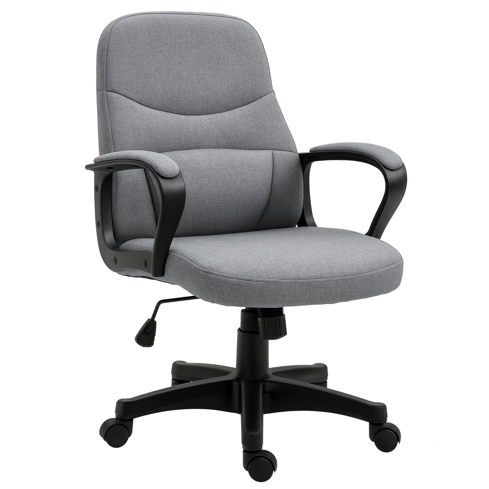 Vinsetto Chefsessel mit Massagefunktion Massage Sessel höhenverstellbarer Drehstuhl Bürostuhl ergonomisches Liniendesign mit USB-Schnittstelle höhenverstellbar Polyester PP Grau 59 x 63 x 92-101 cm