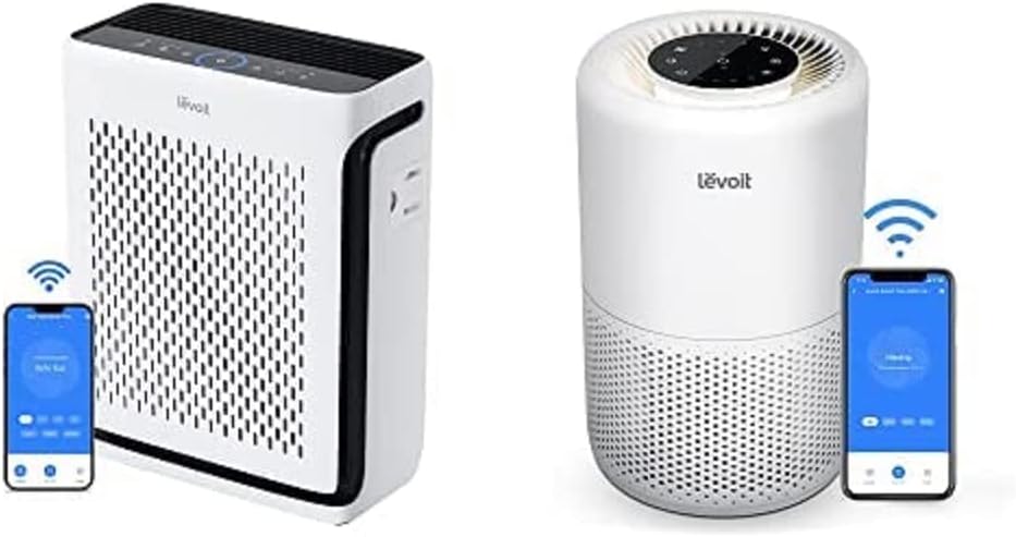 Levoit Dunstabzugshaube, Weiß, Vital 100S H13 HEPA Luftreiniger Allergiker für 52㎡ Wohnung, Luftfilter gegen 99