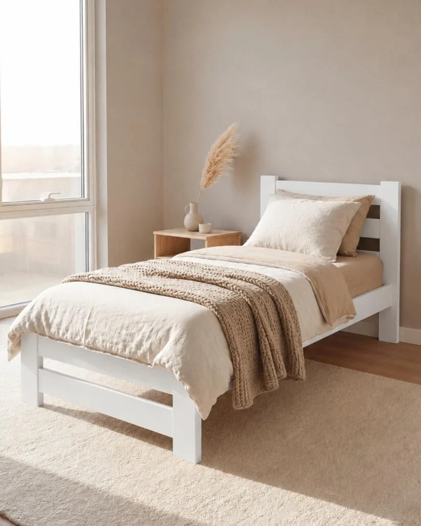 EcoBeds EKO Holzbett 80x200 cm Kiefer Massivholz bis 150 kg