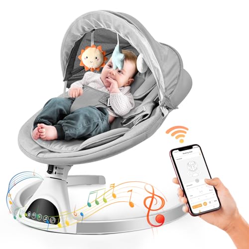 Sdraietta Neonati Elettrica,Aomdom Altalena Neonato Elettrica 0 9 kg 5 Velocità d’oscillazione Sdraietta a Dondolo per Neonati Elettrico telecomando e APP,Materiale sfoderabile Bianco… : Amazon.it: Prima infanzia