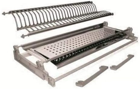 Flush Mounted Dish Drainer with Spring Connection 55 ml Stainless Steel with Frame Made in Italy