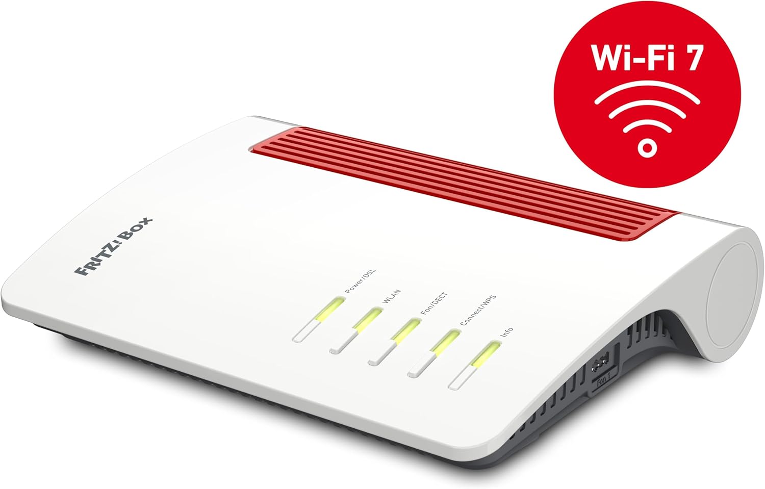 FRITZ!Box 7690, Modem Router Wi-Fi 7 Dual Band (2.4 GHz, 5 GHz) fino a 7.000 Mbit/s, per FTTC VDSL FTTH con ONT, 1x Wan 2,5 Gb, 1X Lan 2,5 Gb, 2X Lan Gb