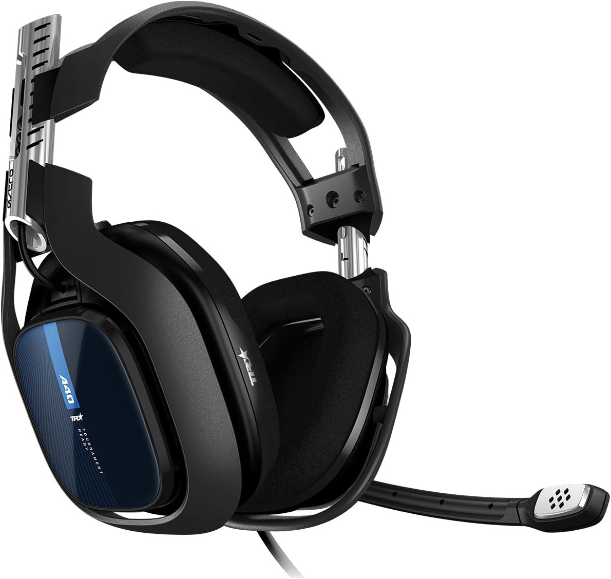 ASTRO Gaming A40 TR Cuffie Gaming Cablate, ASTRO Audio V2, Dolby ATMOS, Jack Audio 3,5 mm, Microfono Intercambiabile, per PS5, PS4, Xbox, PC, Mac, Mobile, Nero/Blu