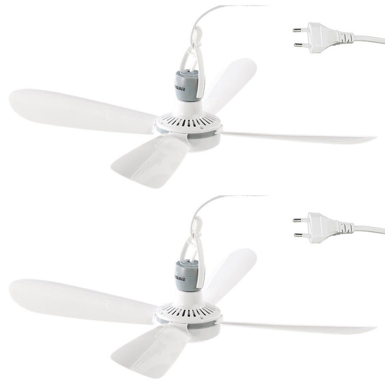 Deckenventilator 2x Mobiler Ventilator für Decke Reiseventilator Camping Reise