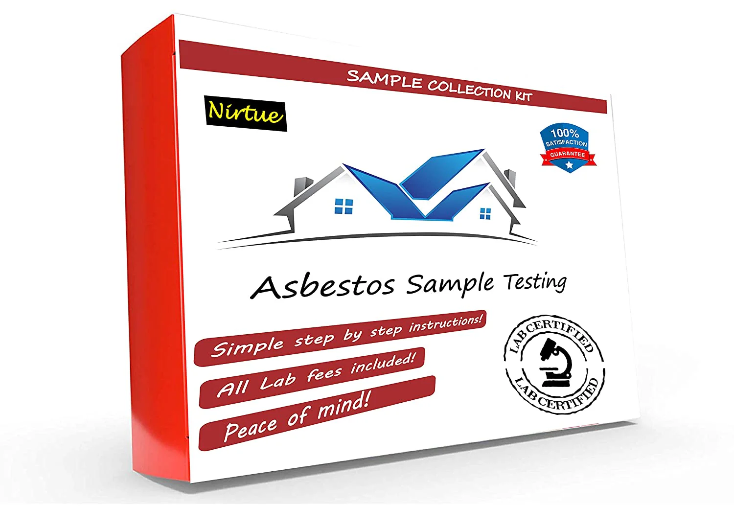 Asbestos Test Kit 1 PK  Includes All Lab Fees   Test Popcorn Ceiling, Tile, Insulation, Adhesive, Mastic, Drywall and Other Materials for Asbestos (72Hr Turnaround)