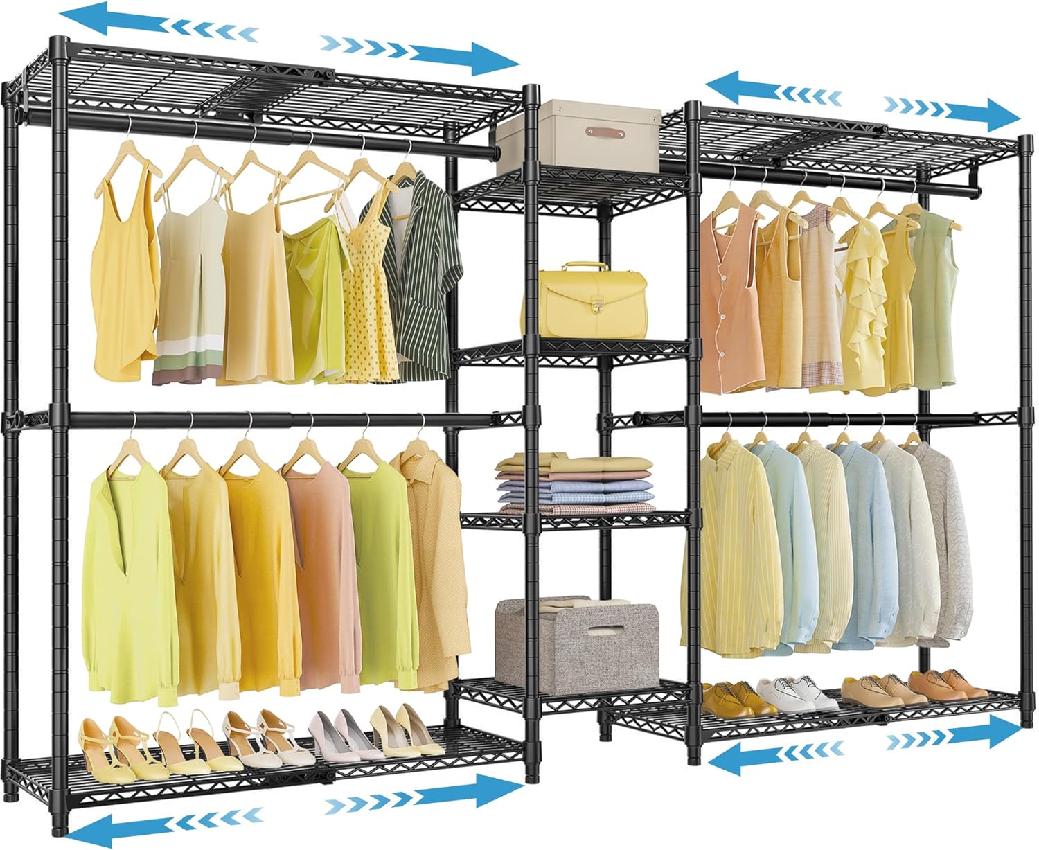 VIPEK X3 Expandable Heavy Duty Clothes Rack Adjustable from 5'2
