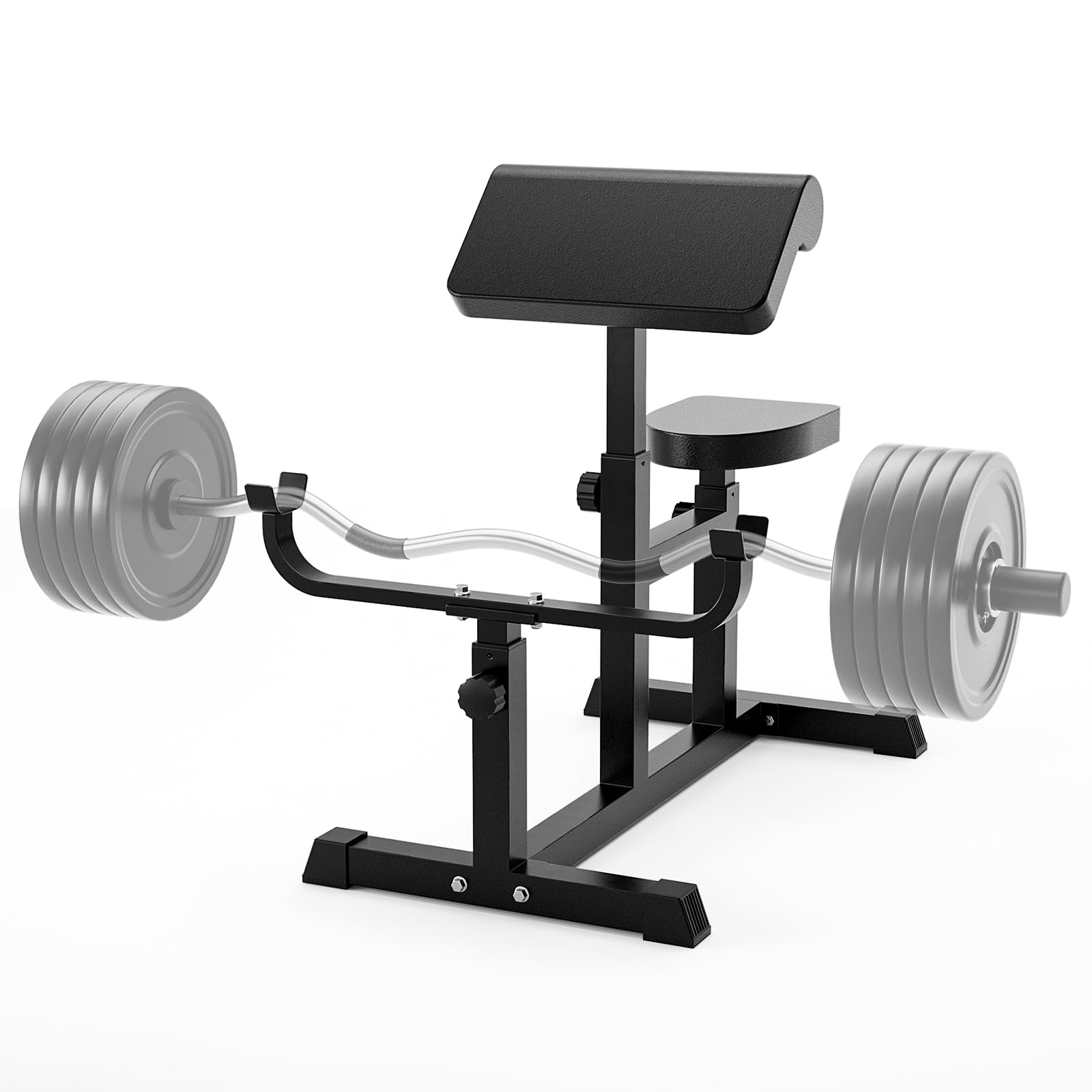 Uboway Adjustable Preacher Curl Bench – Full-Body Strength Training with 5-Level Height Adjustment, High-Density Foam, 450 lbs Capacity