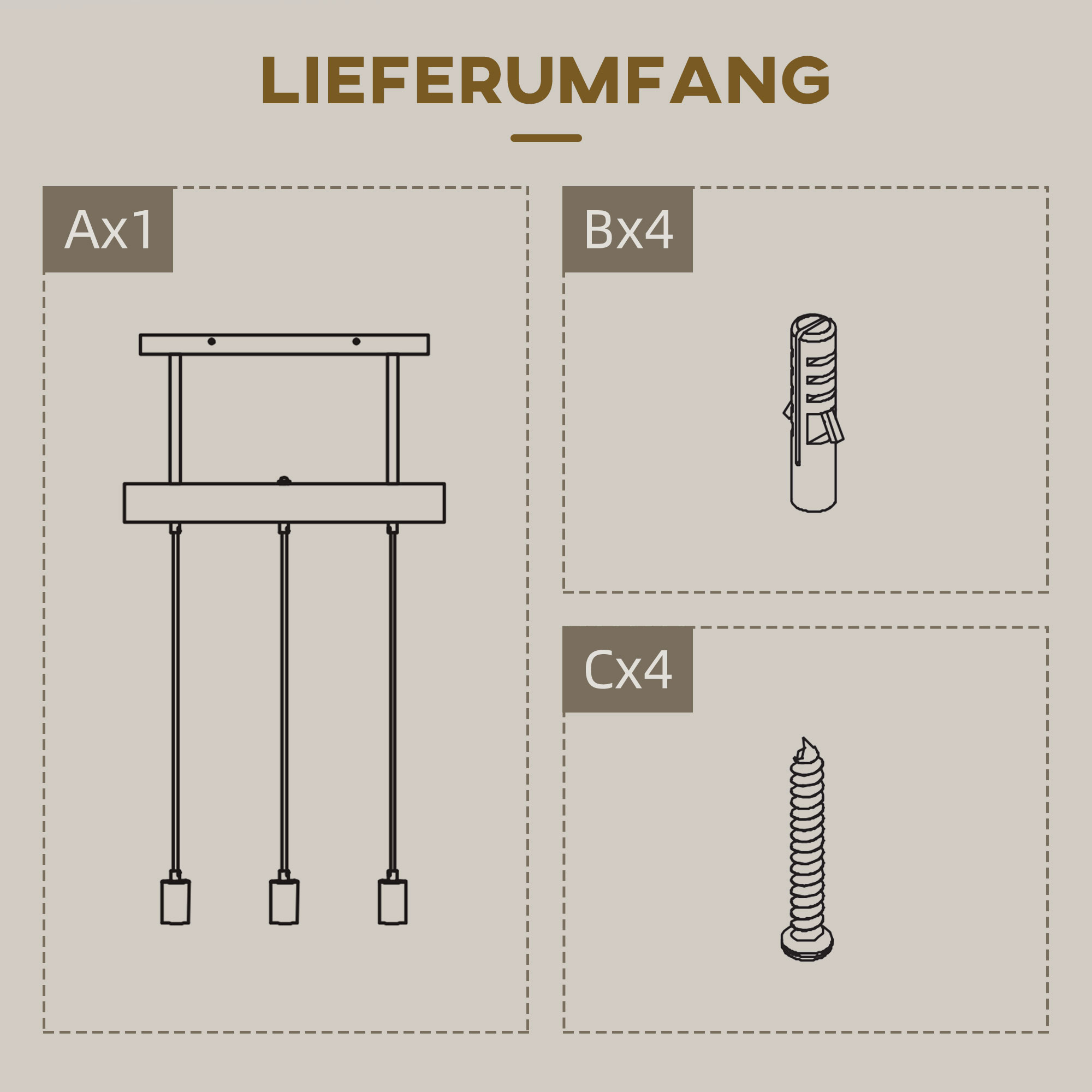 Hanglamp, 3-Lichtbronnen, Hoogteverstelbaar, Industrieel Design, Metaal+Hout, Zwart