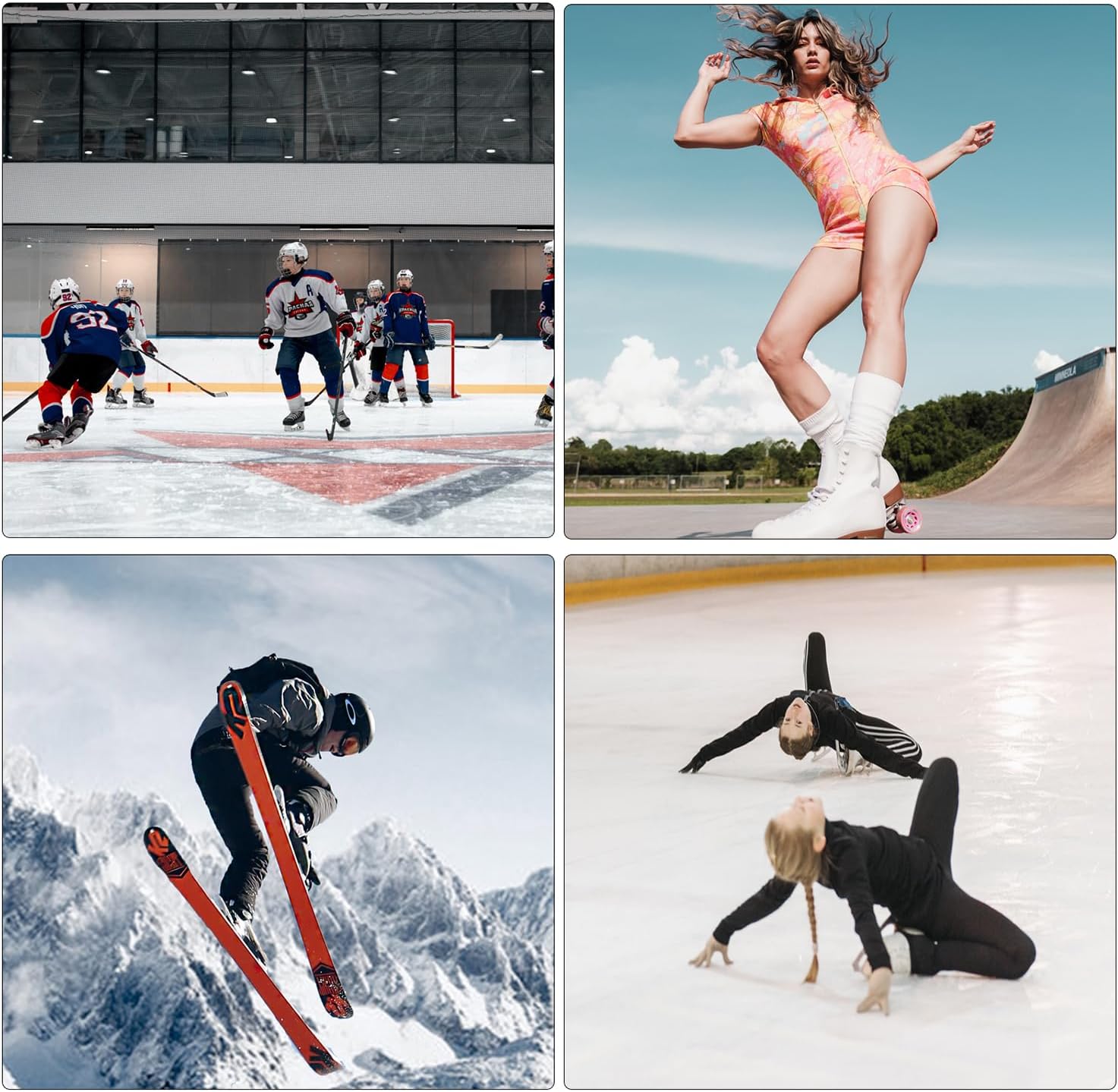 Eislauf-Outfit für Mädchen, Eislaufjacke, Eiskunstlaufhose für Mädchen, Eislaufhose für Mädchen, Eislaufhose für Trainingskleidung,Blau,S