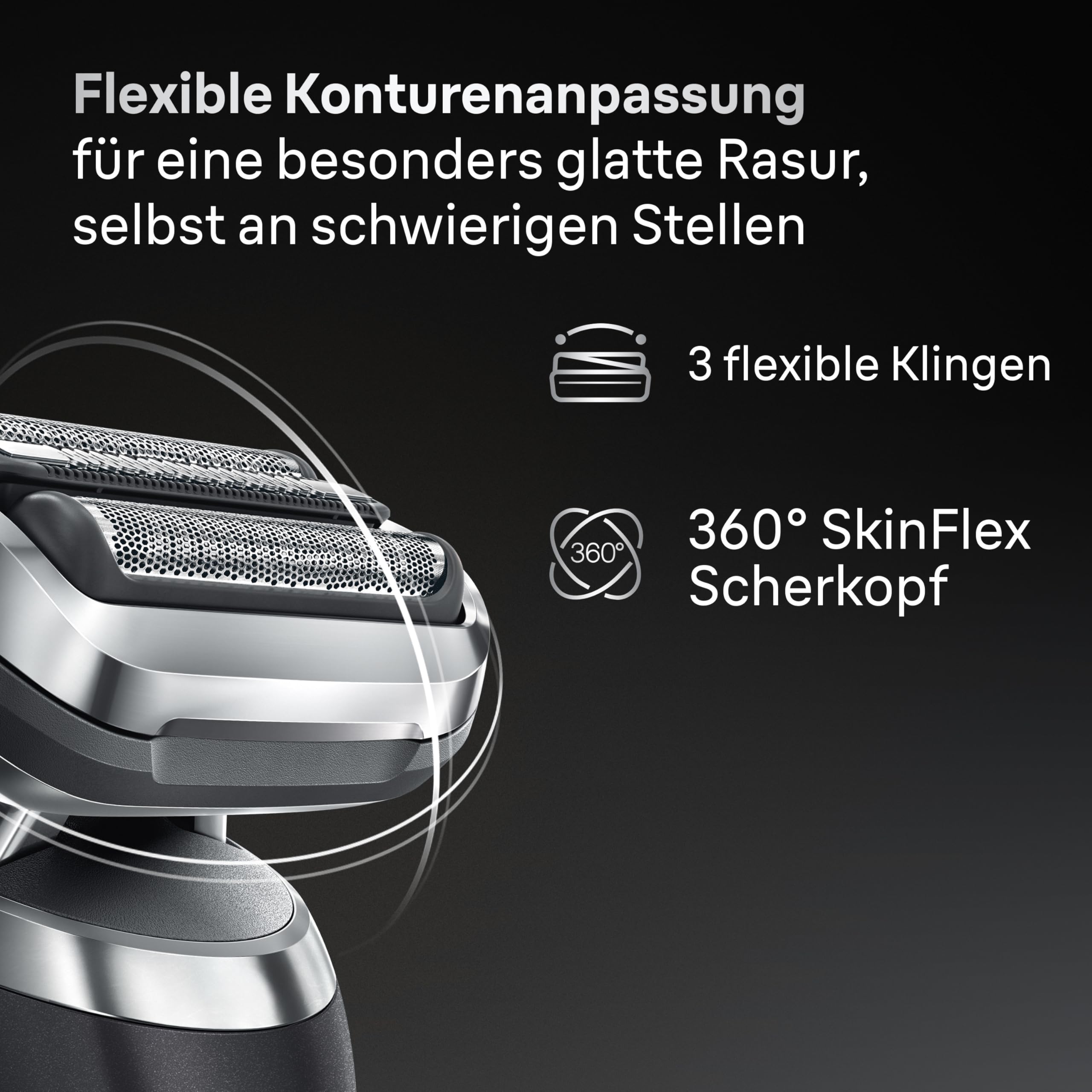 Elektrischer Rasierer Series 7 N7200cce für Herren mit 4in1 SmartCare Center, Präzisionstrimmer und Reiseetui, schwarz