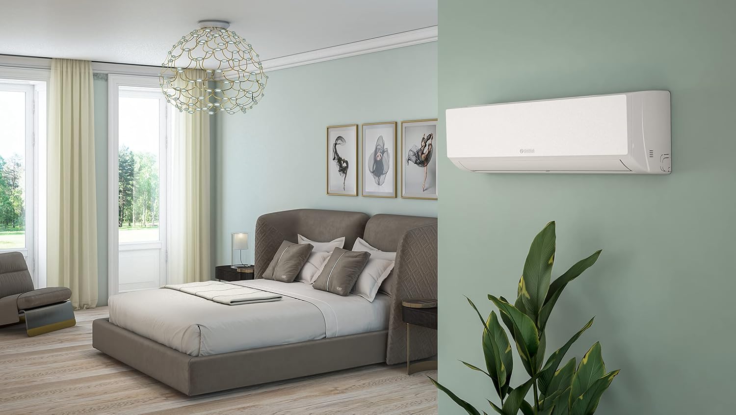 Olimpia Splendid, Mystral S1 E 12 Air Conditioning 12000 BTU / h Monosplit Inverter, Gas R32, Class A++, Cooling Function, Heating, Dehumidification and Ventilation, Integrated Wifi