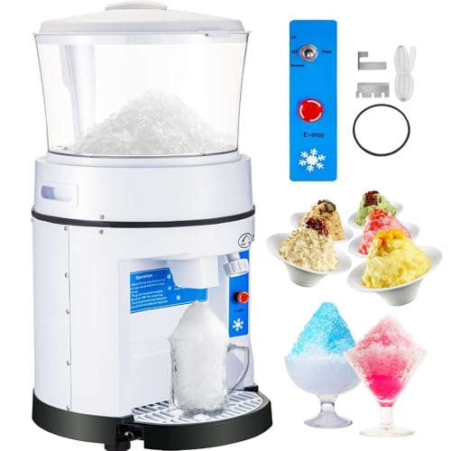 Macchina elettrica per Ghiaccio tritato da 350 W, frantoio da 1.100 libbre/Ora con tramoggia da 17,6 libbre, Macchina elettrica per Coni di Neve da Tavolo, velocità di Rotazione di 320 Giri/min : Amazon.it: Casa e cucina