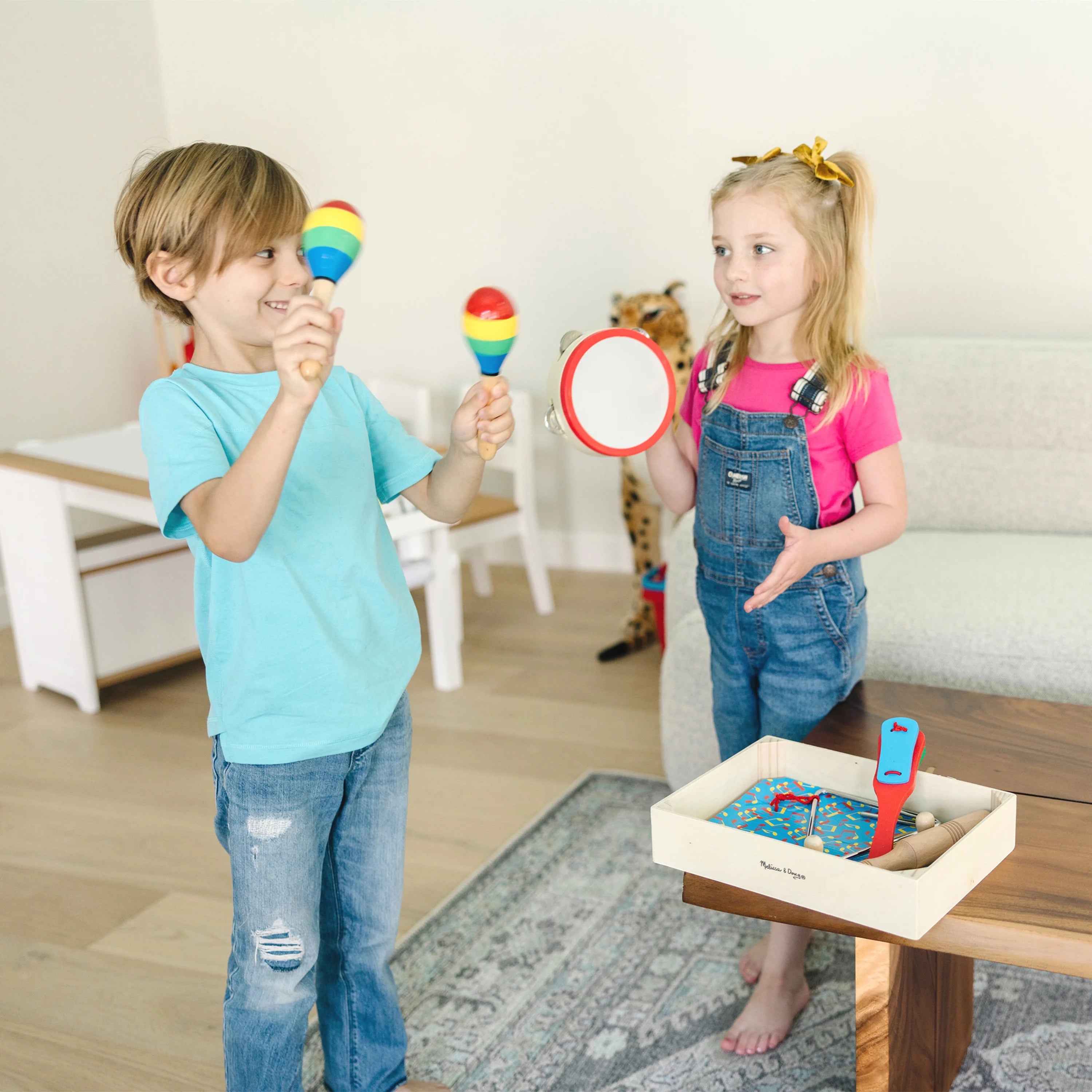 Melissa & Doug Band in a Box Clap! Clang! Tap! &ndash; 10 Piece Musical Instrument Set