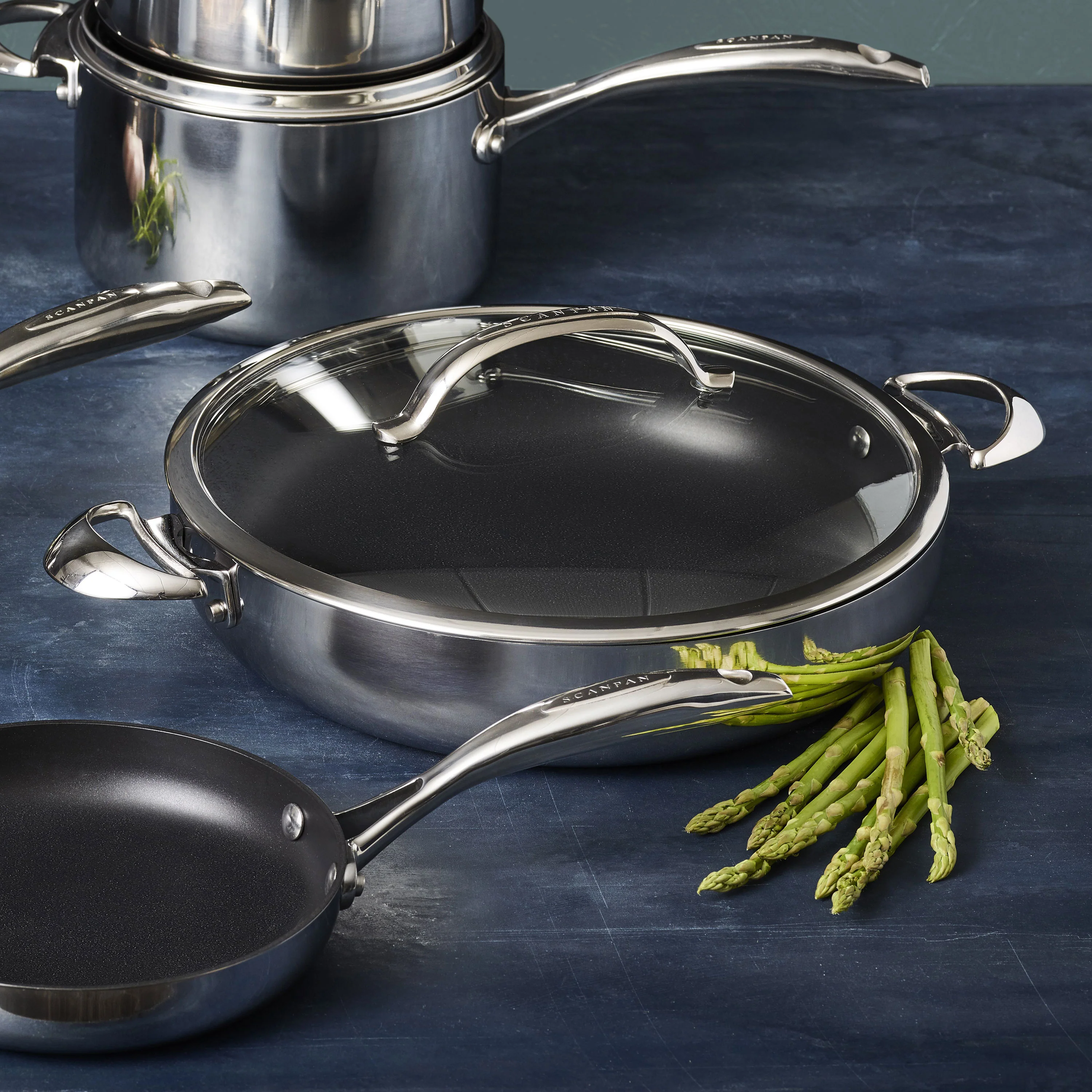 Scanpan HaptIQ – Brasiera antiaderente in acciaio inox da 5,5 qt